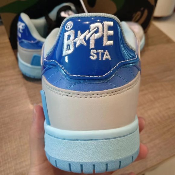 BAPE Gradient Blue All-match Sports Casual Shoes Meteor Shoes